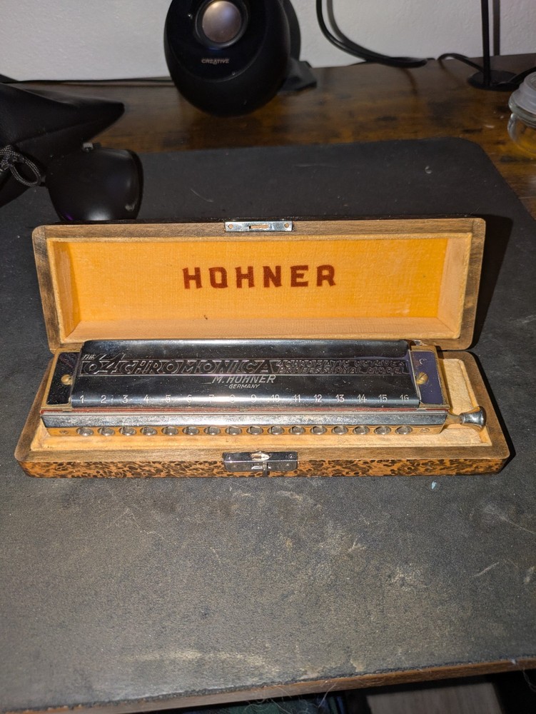Hohner 64 Chromonica Made in Germany with Case