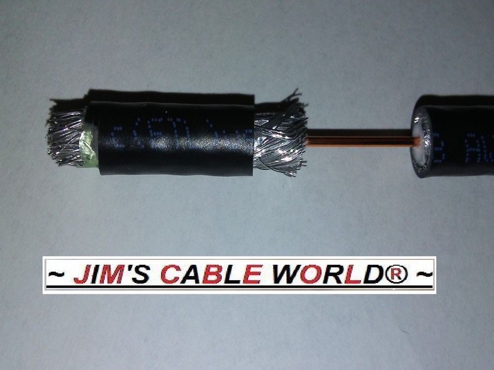 1' Ft JIMS CABLE WORLD Coaxial Cable Plus 2 Way Commscope Digital Cable Splitter