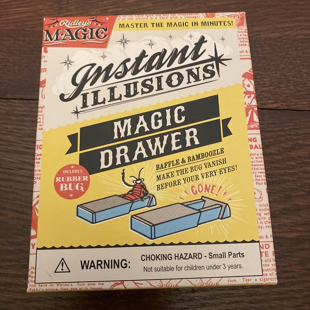 Ridley's Magic Instant Illusions Magic Drawer And Magic Linking Rings Set NIB