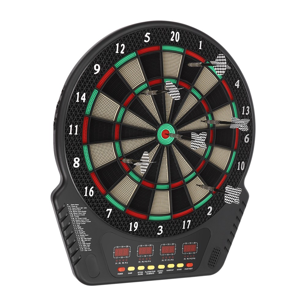 Electronic Dart Board with 27 Game Modes, LED Screens & Soft Tip Darts