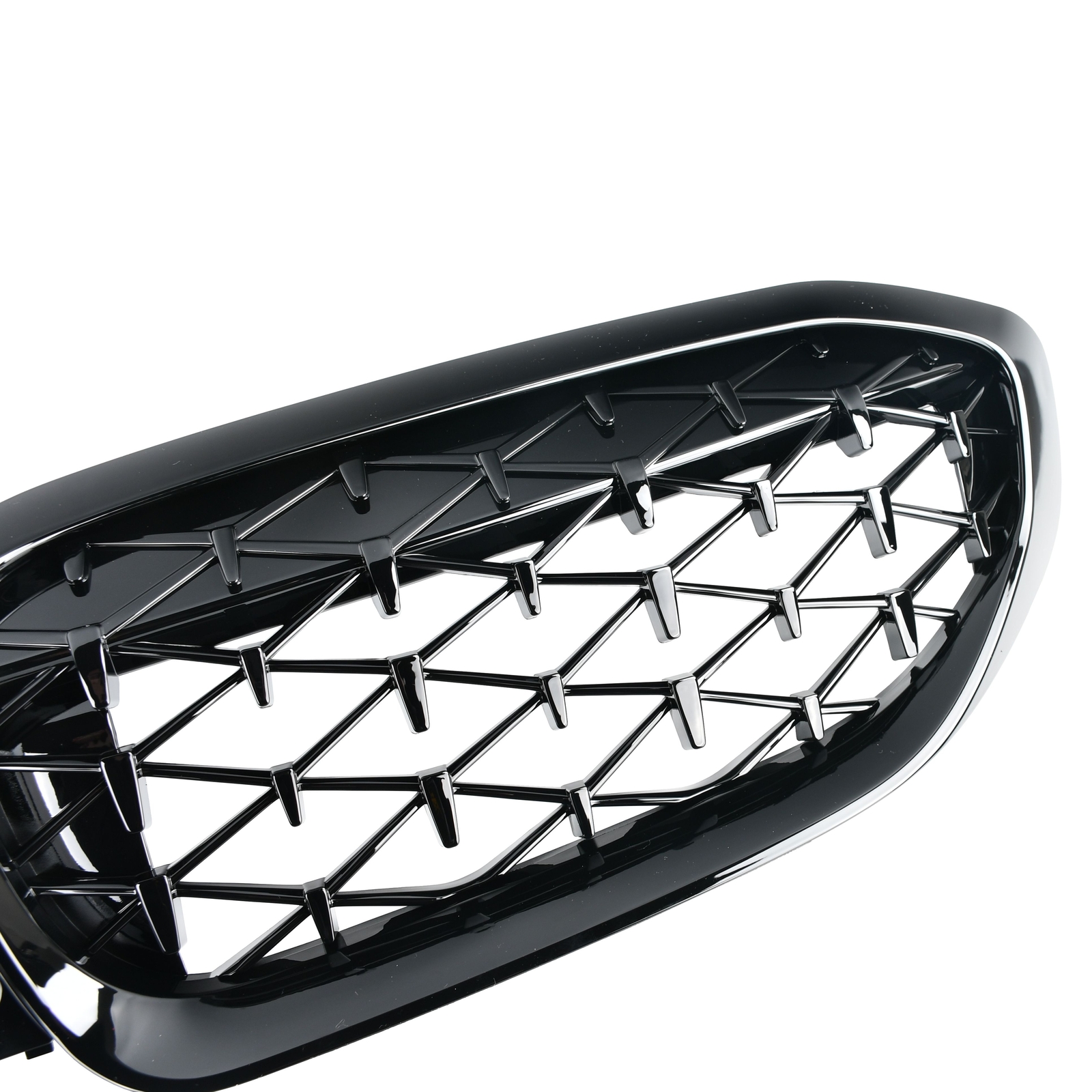 Glossy Black Front Kidney Diamond Grill Grille for 2019-2022 BMW G20 330i M340i