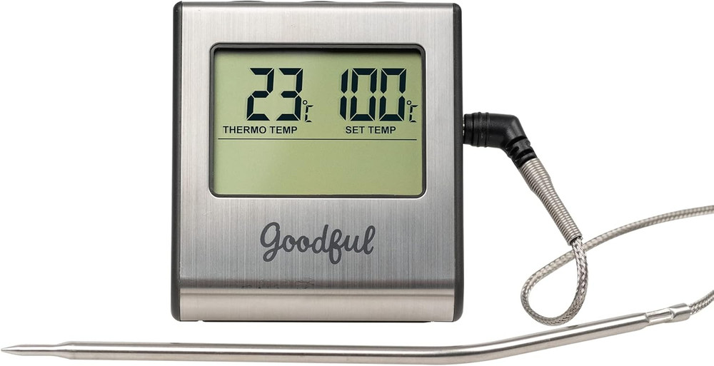 Wired Probe Meat Thermometer with Timer, Programmed with Preset USDA Approved Te