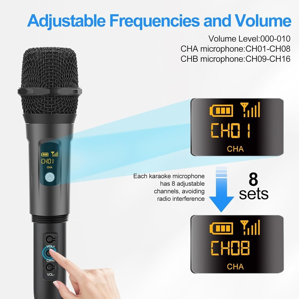 Professional Wireless Karaoke Microphone Set