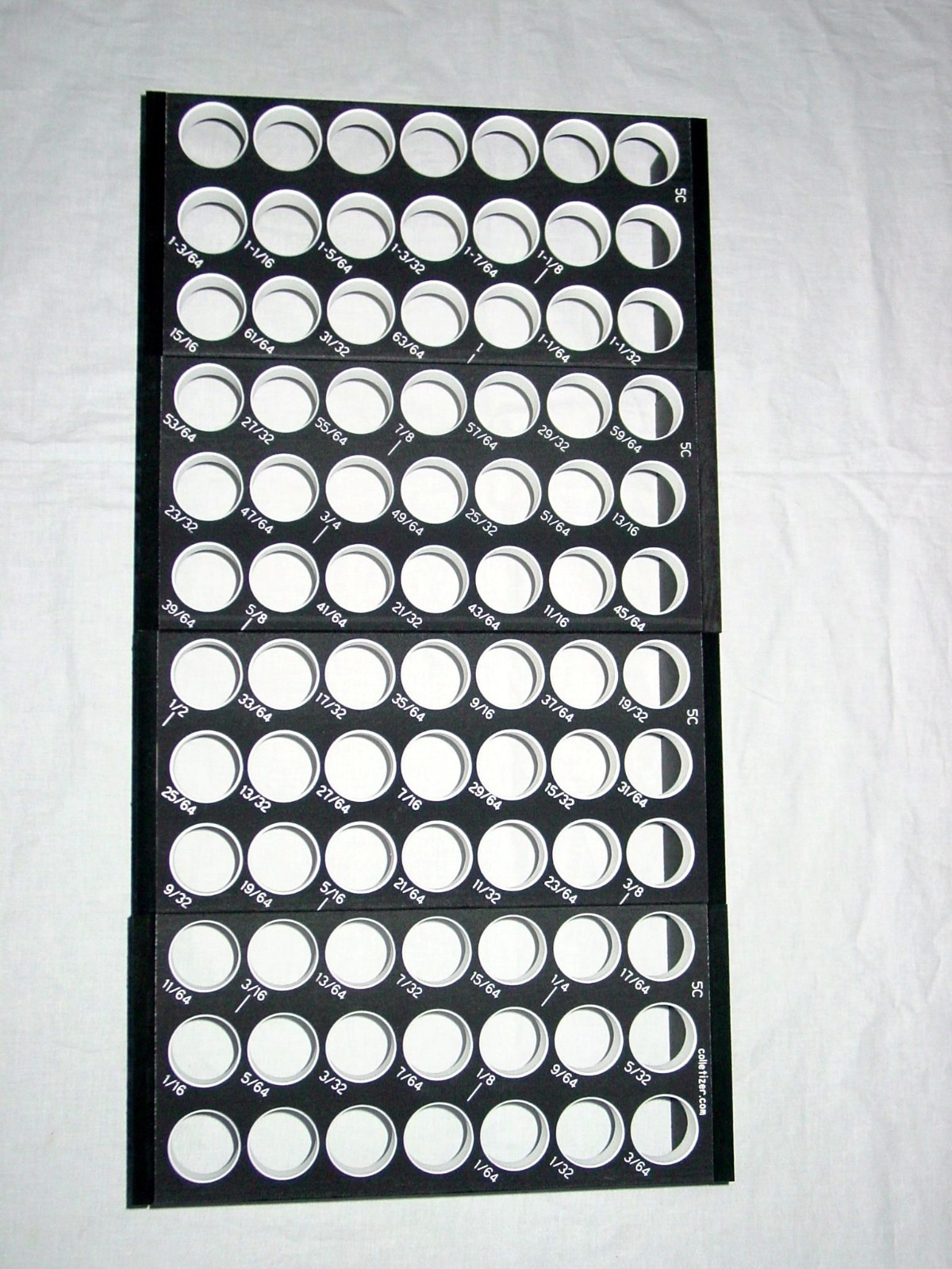 5C All Sizes 64ths-set Collet Rack Tray Drawer OR Bench Storage, Holder, 4BJ4X16