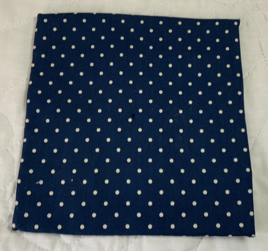 Vintage Patchwork Mini Quilt Table Topper Or Doll Quilt, Nine Patch, Navy, Pink