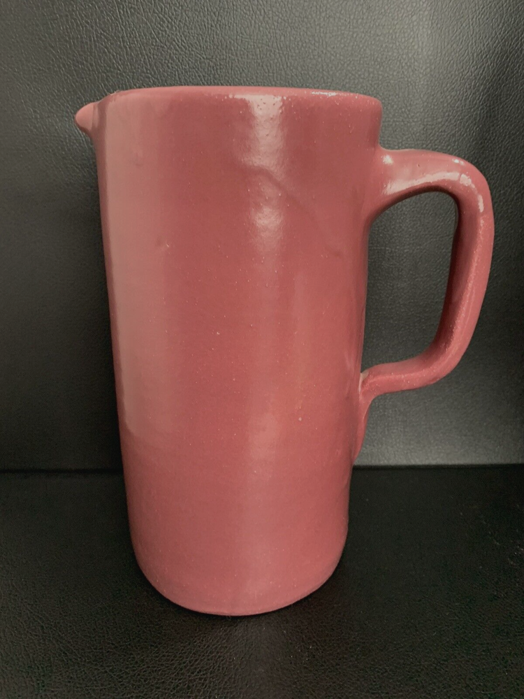 Stoneware Pottery Mauve Large Pitcher 2 qt