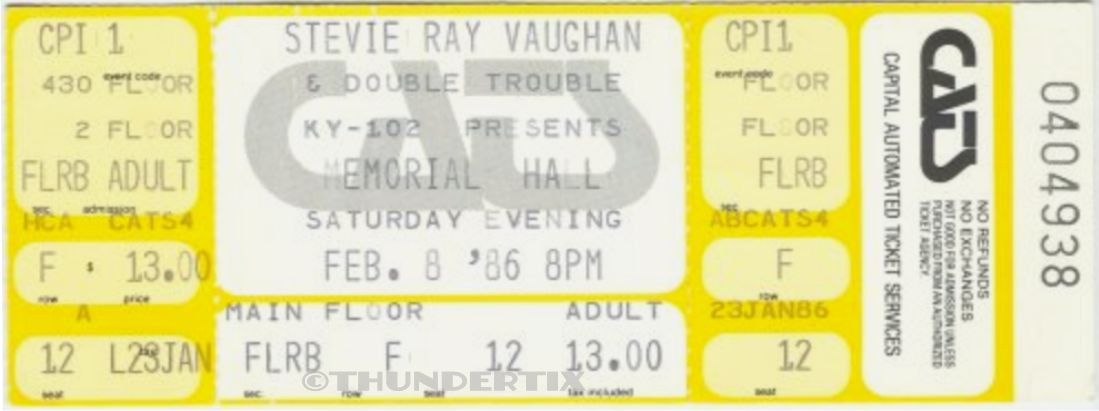 7 1986-89 STEVIE RAY VAUGHAN FULL UNUSED CONCERT TICKETS scrapbooking reprint