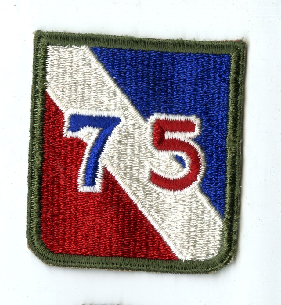 75th Infantry Division White Back Patch WWII Vintage Europe France Germany