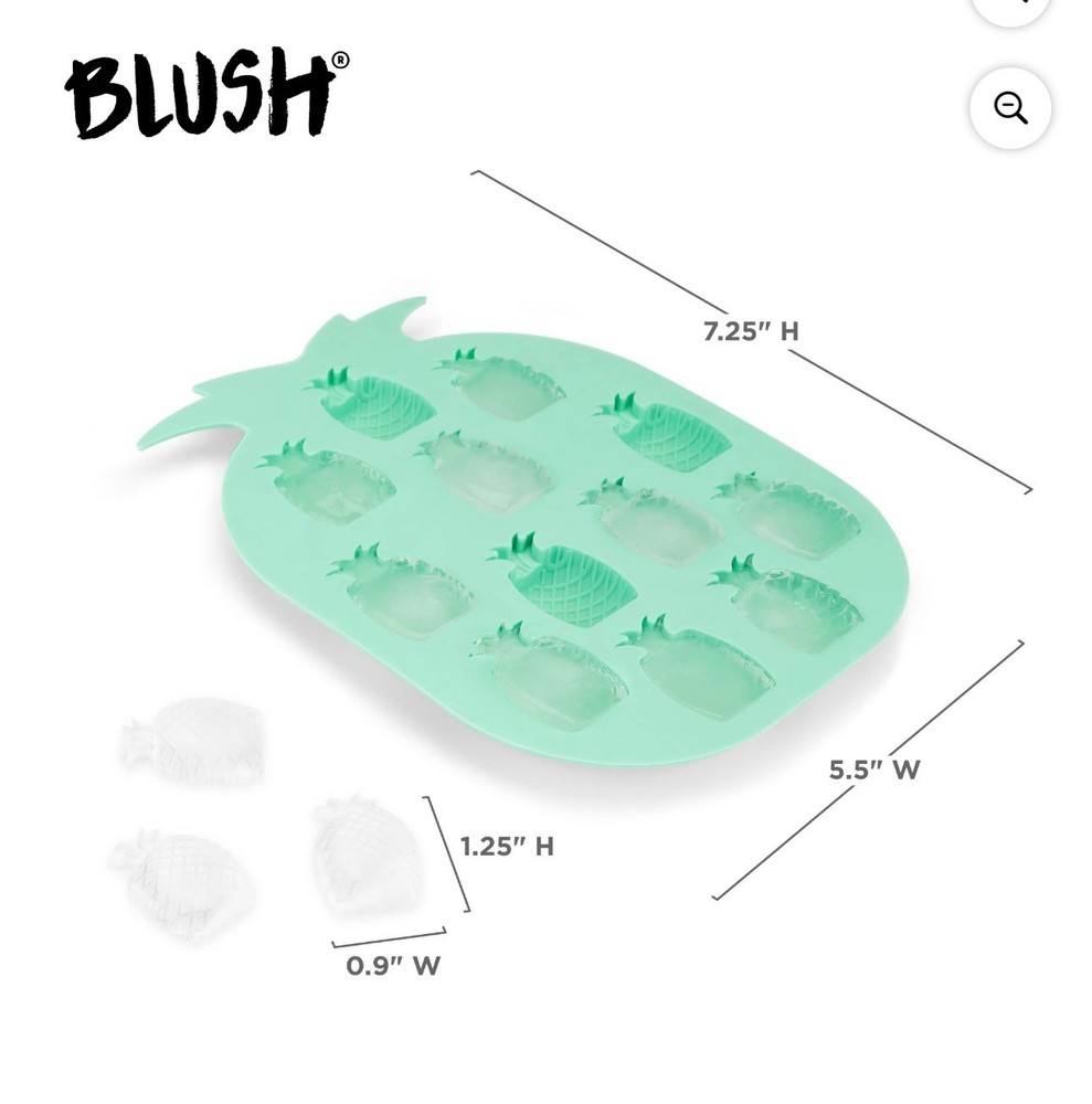 4 X Blush Pineapple Shaped Ice Mold