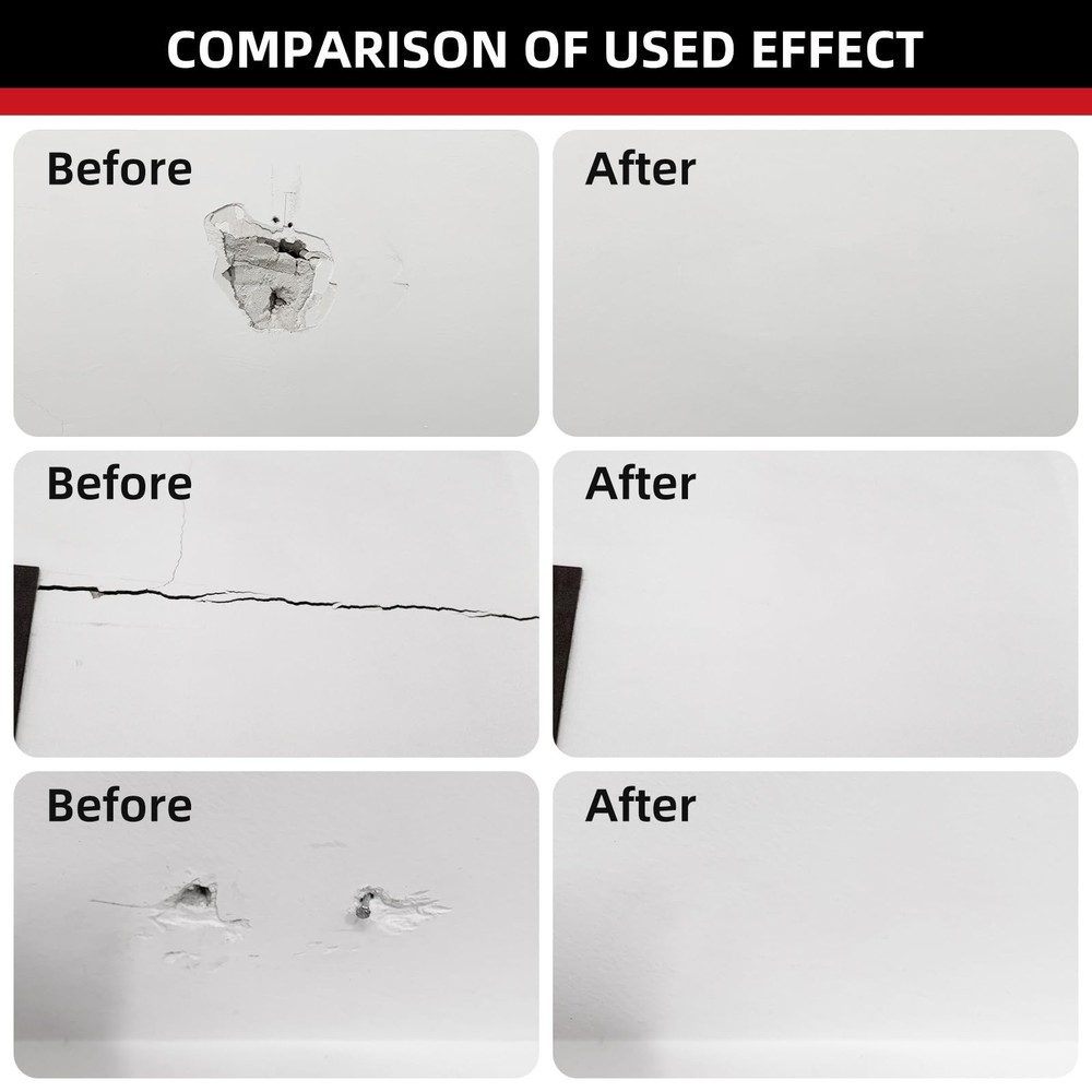 Drywall Repair Kit, Hole Patch Kit Spackle Wall White