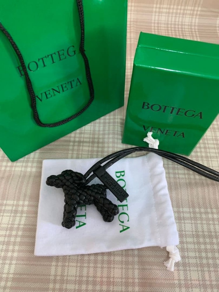 Bottega Veneta Dog Charm Keychain