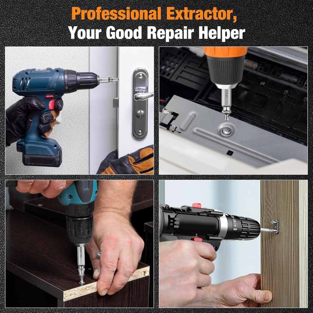 6 PCS Drill Bit & Extractor Tool Set - HSS Screw Removal Made Easy