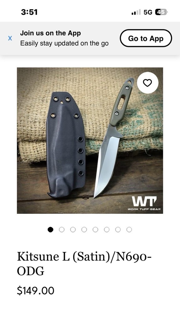 Outdoor Knife Work Tuff Gear