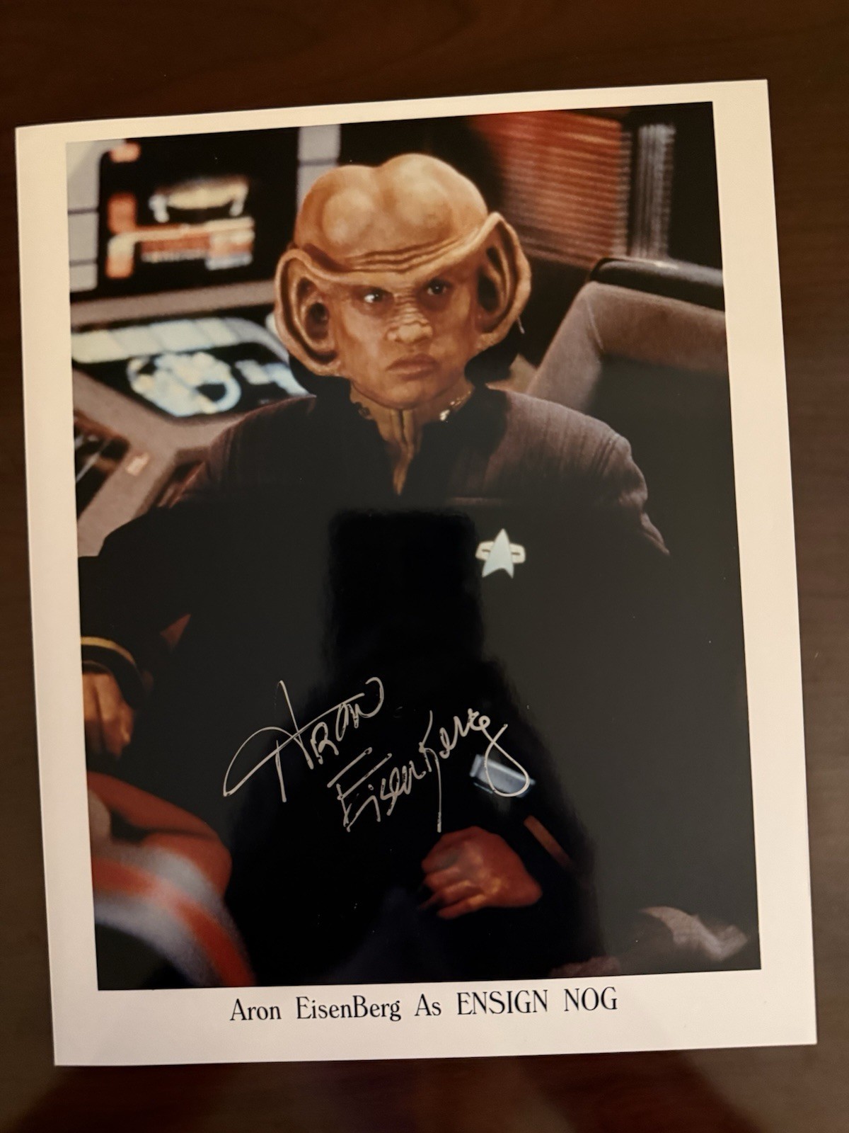The Late Aron Eisenberg Star Trek DS9 "Nog" Hand Signed Autograph Rare W/COA