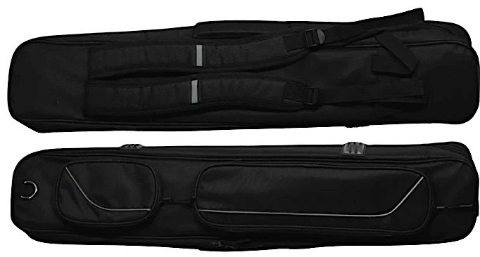 TNT 3x4 Black Soft Nylon Butterfly Pool Cue Case. Back Pack Straps.