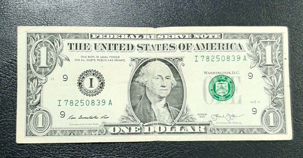 2013 $1 SHIFT ERROR GREEN SEAL& SERIAL NUMBER MOVED UP+ MISALIGN PRINT ERROR