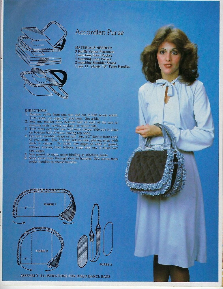 Placemats Plus Purses Pillows Craft Sewing 35 Projects Patterns Book Vtg 1980