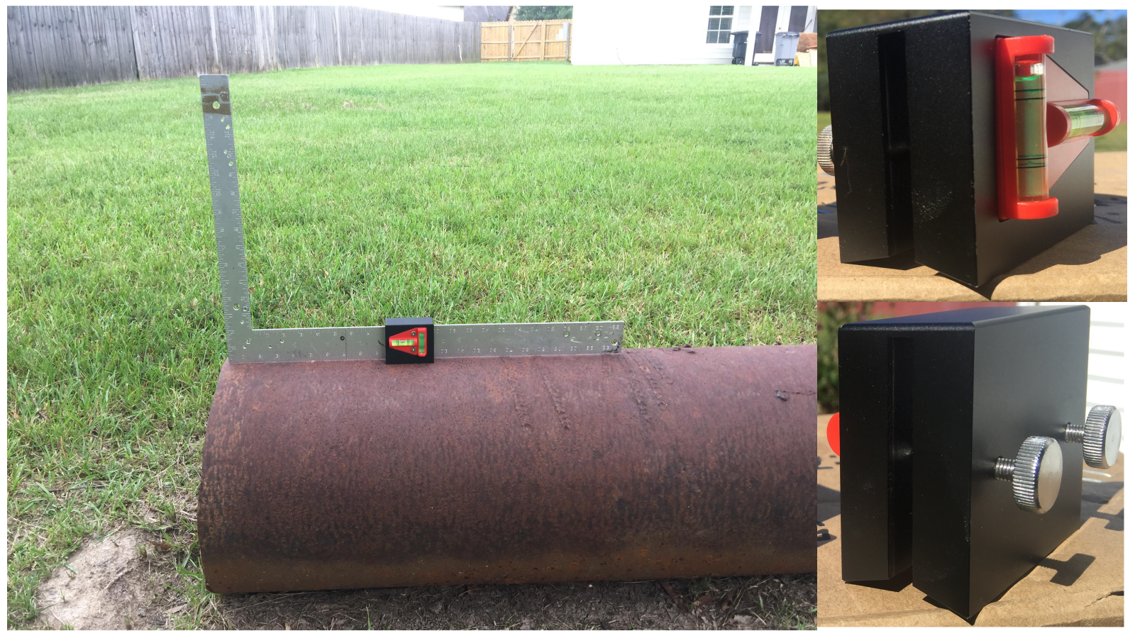 Pipefitters Square Holder & Combo Level Tools V2 ( Metallic Silver)