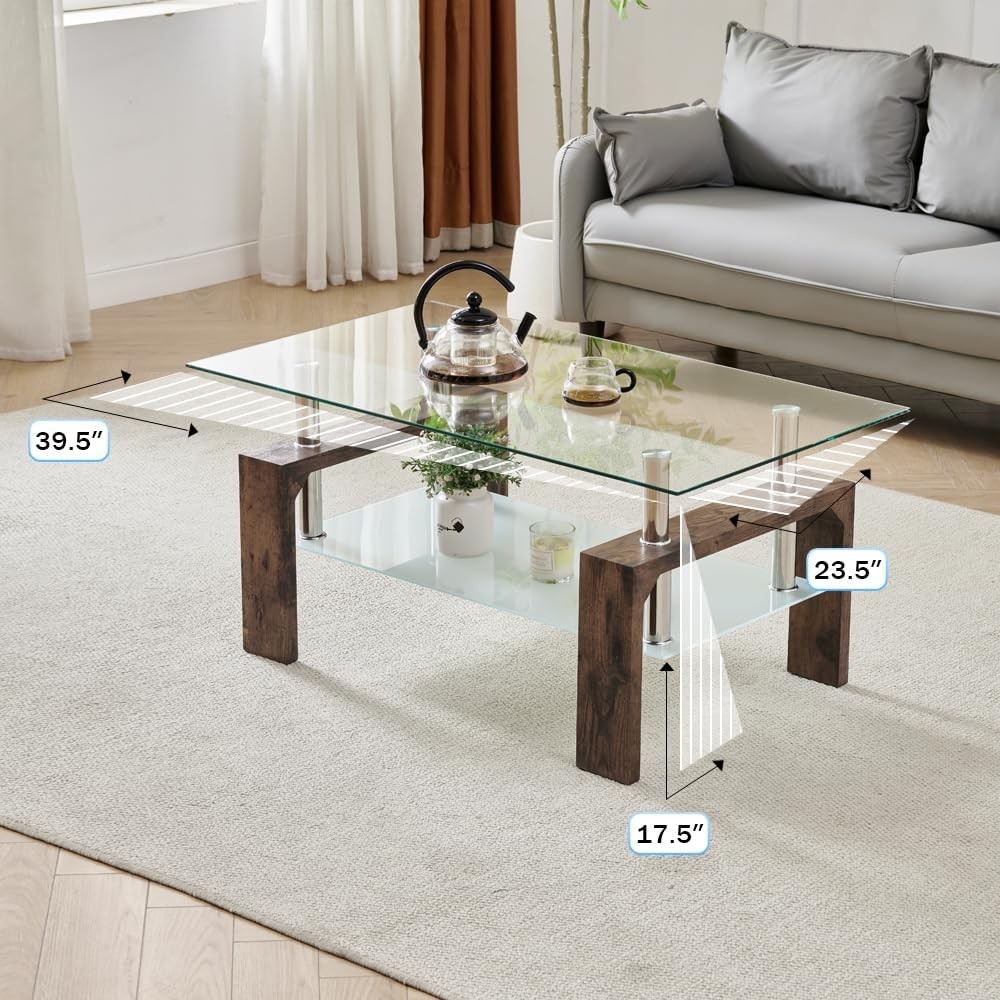 Living Room Rectangle Coffee Table Tea Table Suitable Waiting Room Modern Side