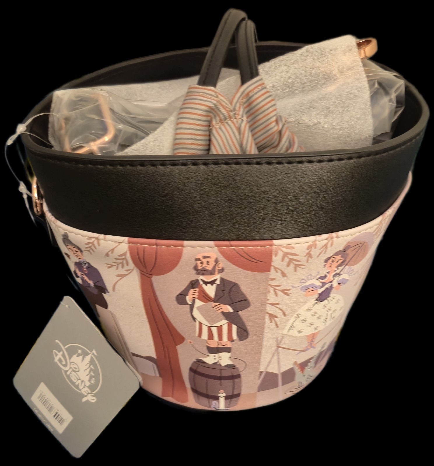 Disney Parks Haunted Mansion Stretching Portraits Bucket Bag Purse
