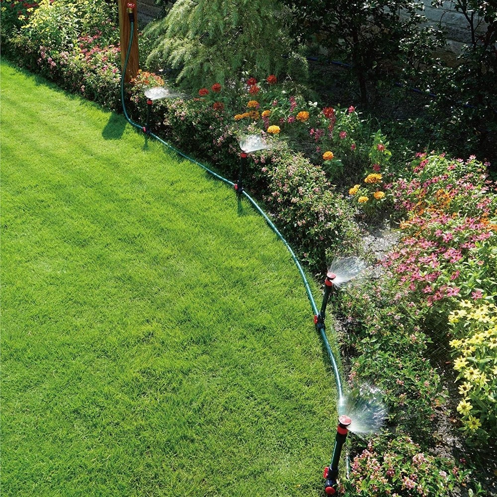 Multi-Adjustable Flex Design Above Ground Irrigation Garden Sprinkler System