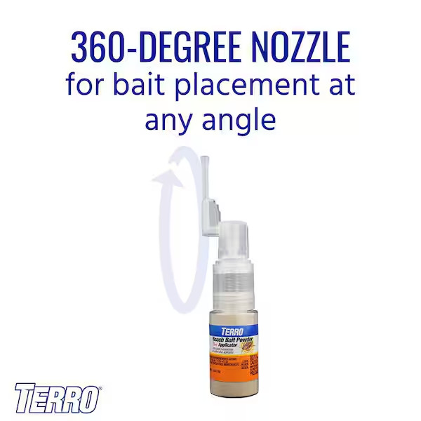 TERRO Roach Bait Powder + Applicator Kills Cockroach Ants Earwigs Silverfish