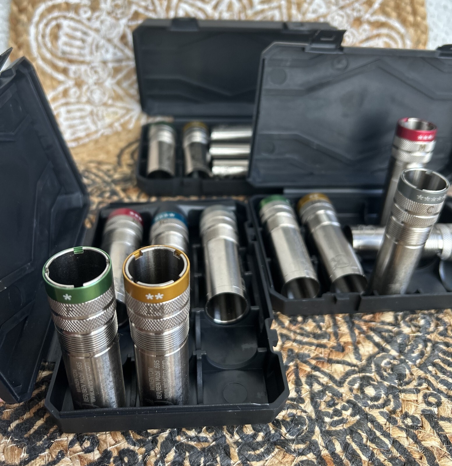 Beretta/Benelli Mobil Thread Extended Choke Tubes Set 12ga Silver 5x / Winenton