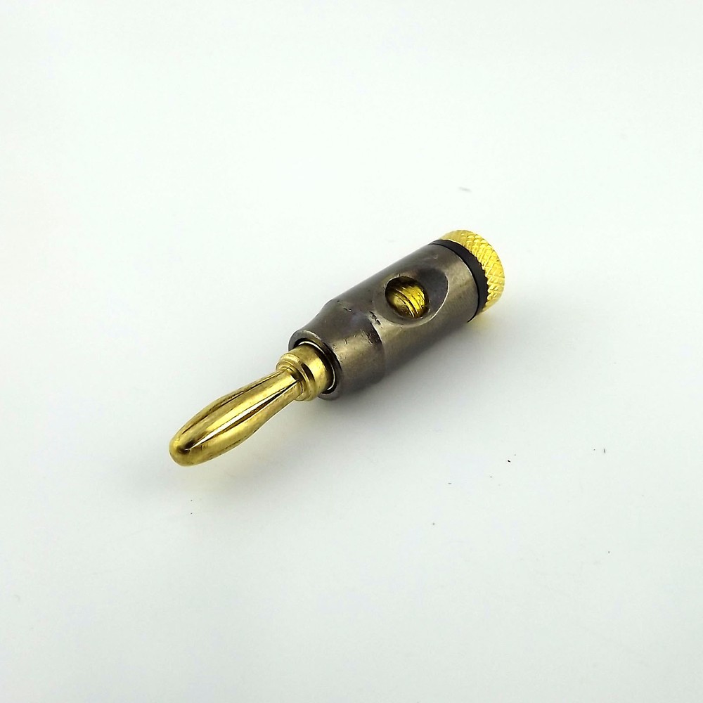 2pcs 4mm Banana Plug Jack Solderless Speaker Connectors Binding Post New