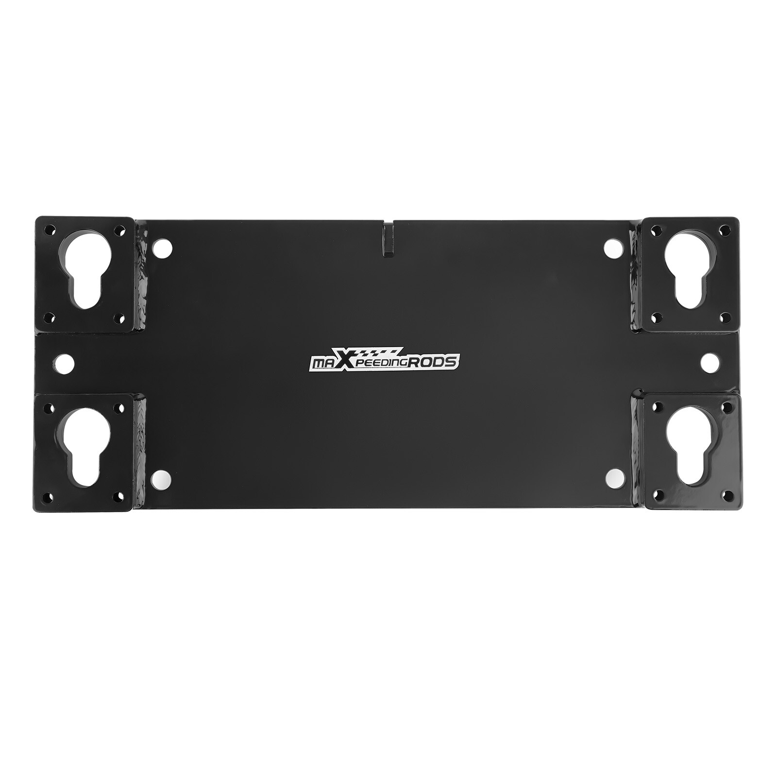 Winch Mount Plate Kit For Trailer Floor For 10k Pounds Satin Black Powder Coated