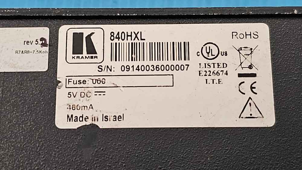 KRAMER Multitools 840Hxl Pattern Generator