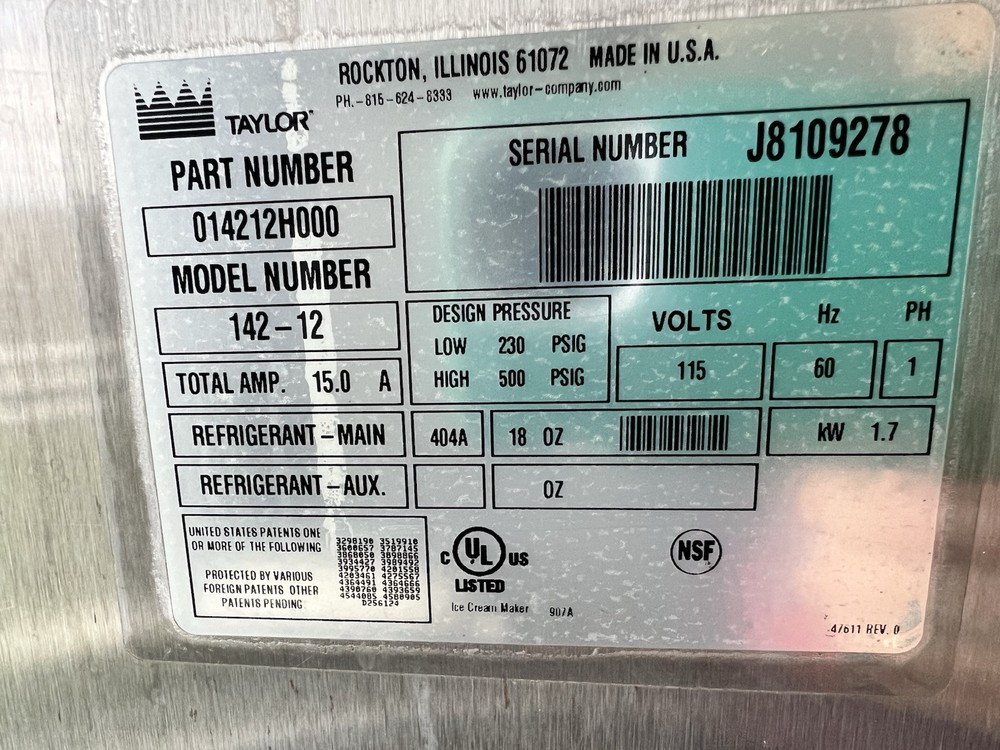 Taylor Countertop Single Soft Serve Machine