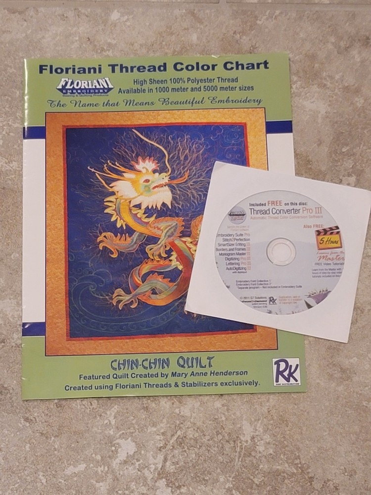 Floriani Embroidery Thread Color Chart with CD