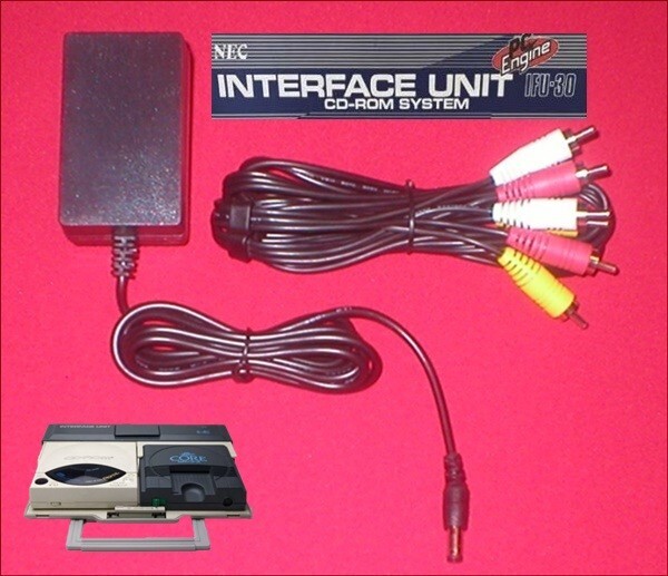 AC Adapter Power Supply & AV Cable for the PC Engine Interface Unit IFC-30 NEW