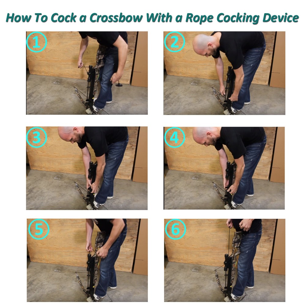 Crossbow Cocking Device Crossbow Rope Cocker Aid Cocking String Tool Black US