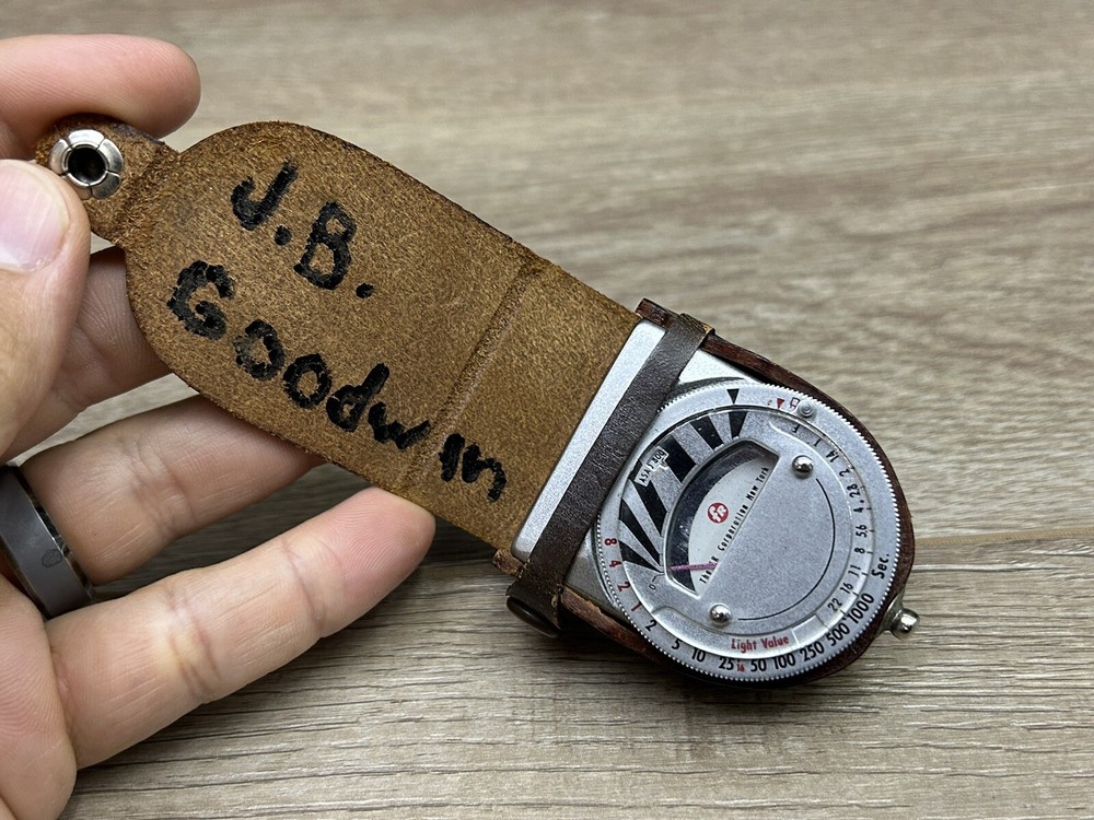 Vintage FR EM-1 Selenium Light Meter w & Leather Case