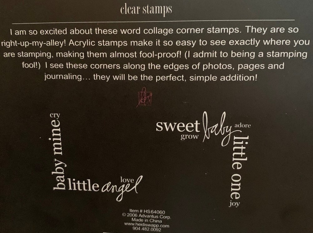 Heidi Swapp Clear Corner Stamps