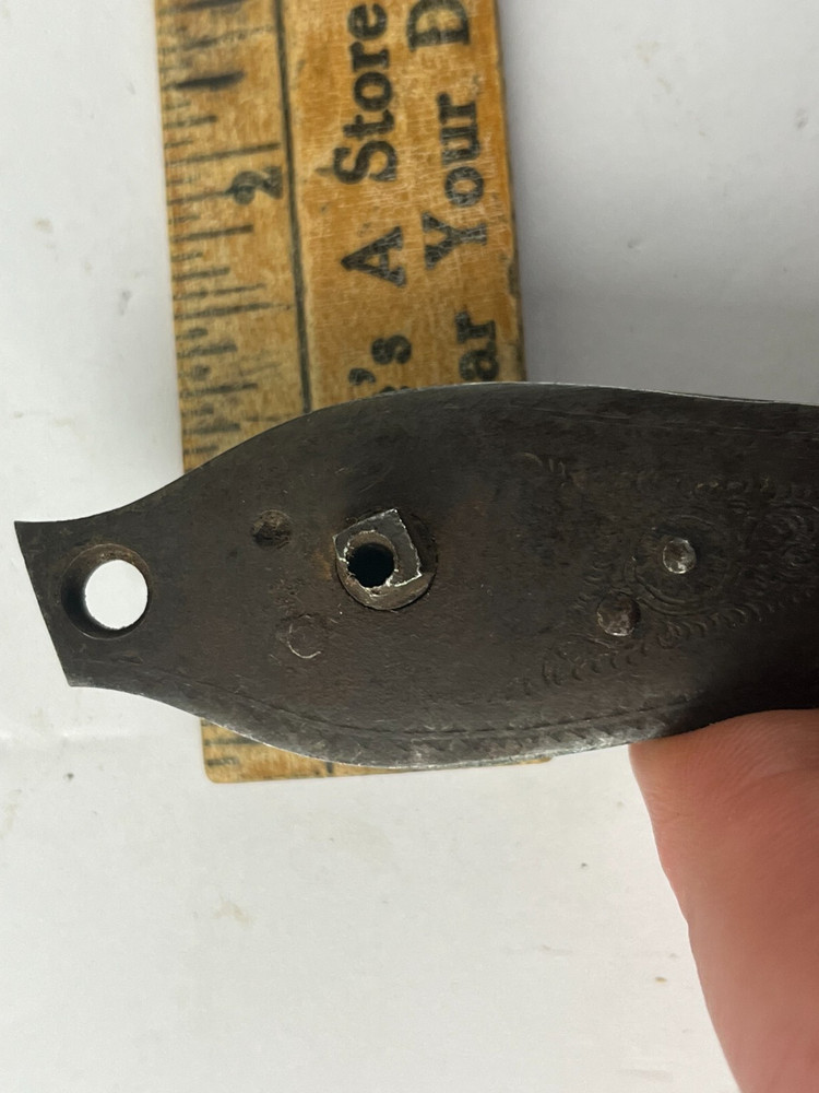 Vtg Side Lock Assembly Main Spring Action Percussion rifle Etched E James & CO