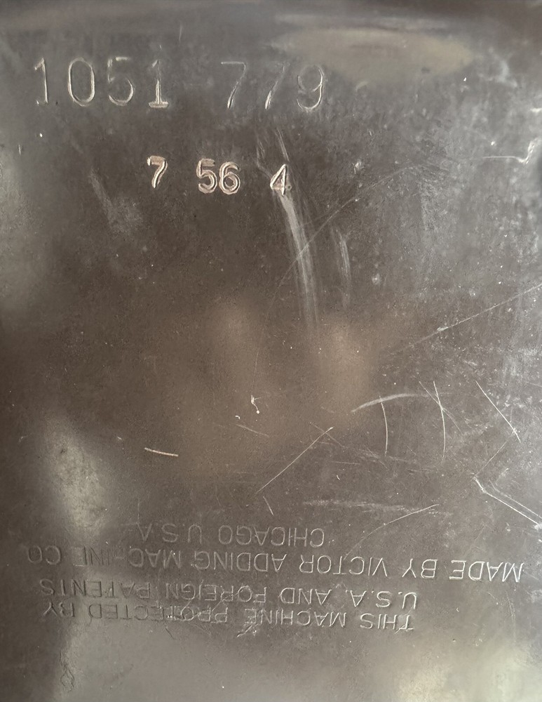 Victor Adding Machine Brown Bakelite Green Keys with Cover