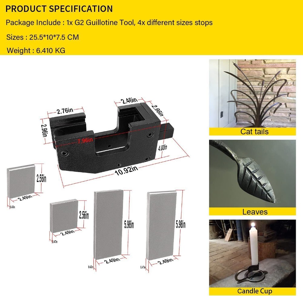 Blacksmith G2 Guillotine Tool Use for Round or Square Shoulders