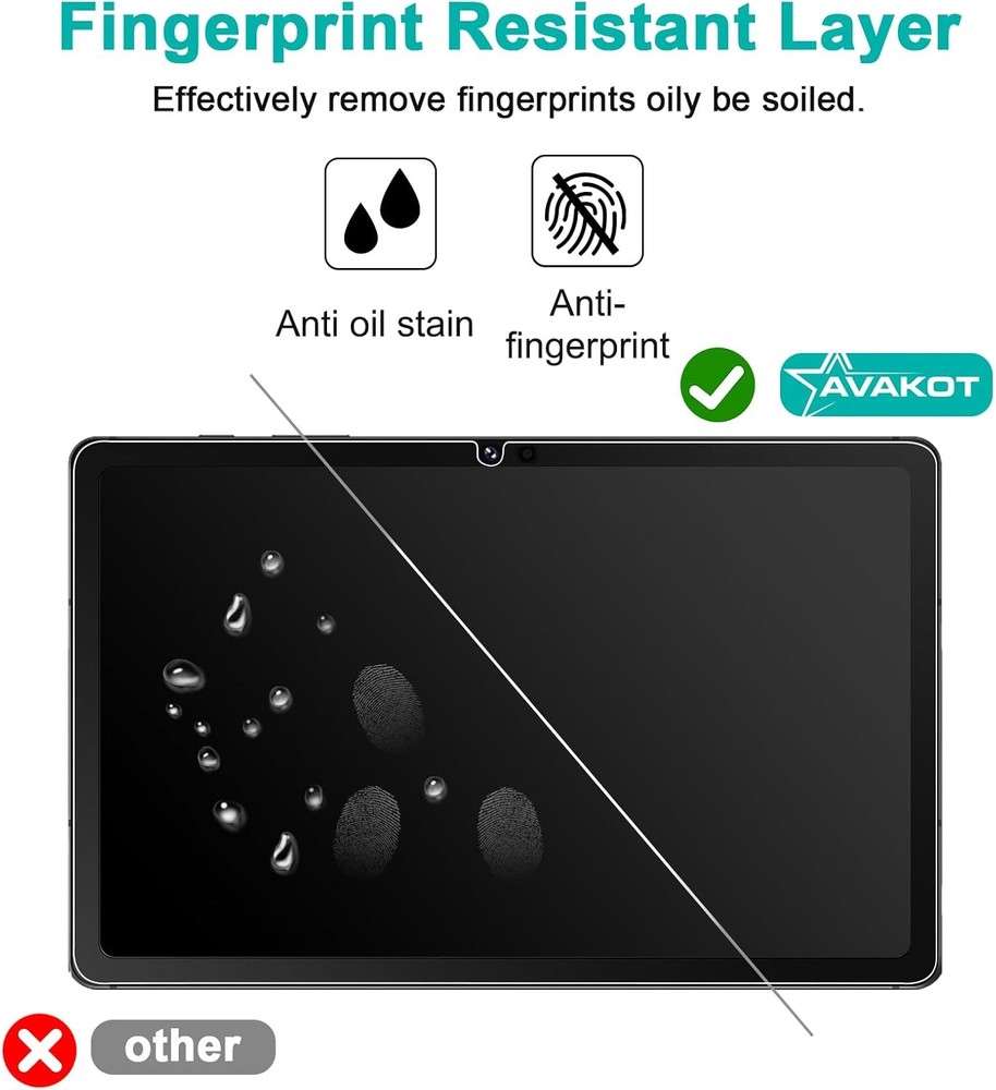 avakot 2 Pack Screen Protector for Samsung Galaxy Tab A9 Plus A9Plus-11 Inch