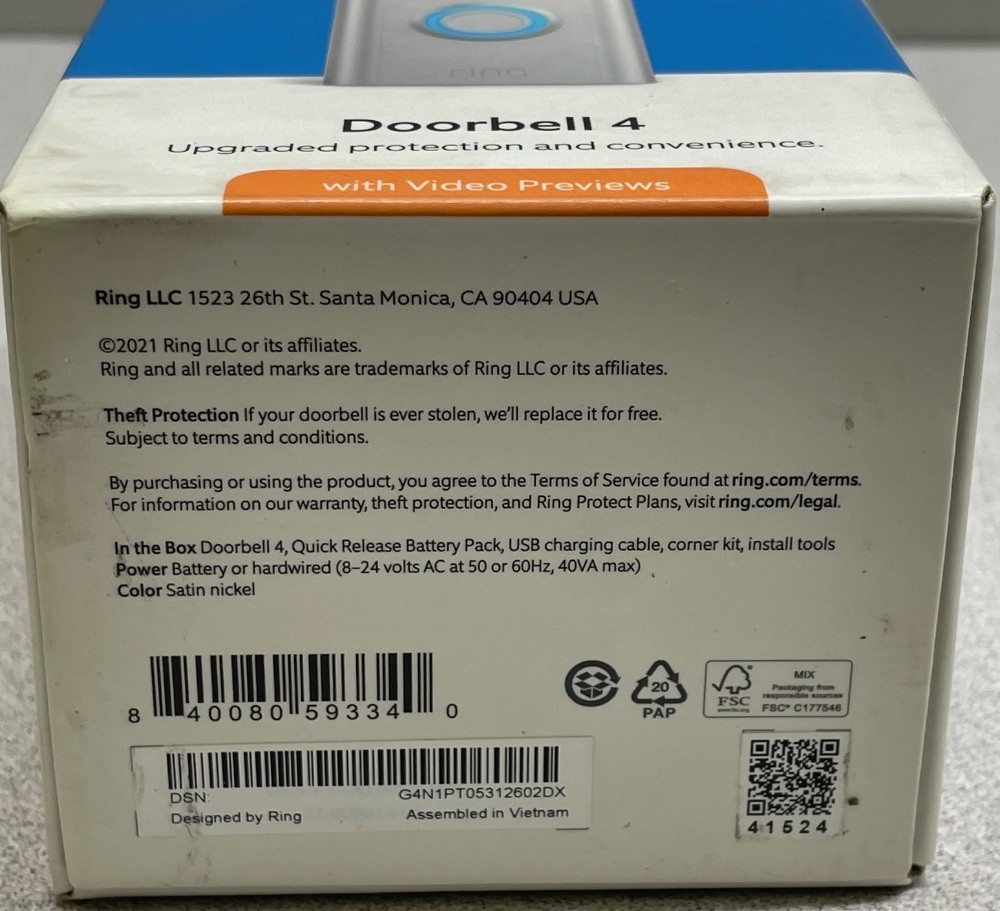 Ring Doorbell 4 Smart Wireless Doorbell Camera