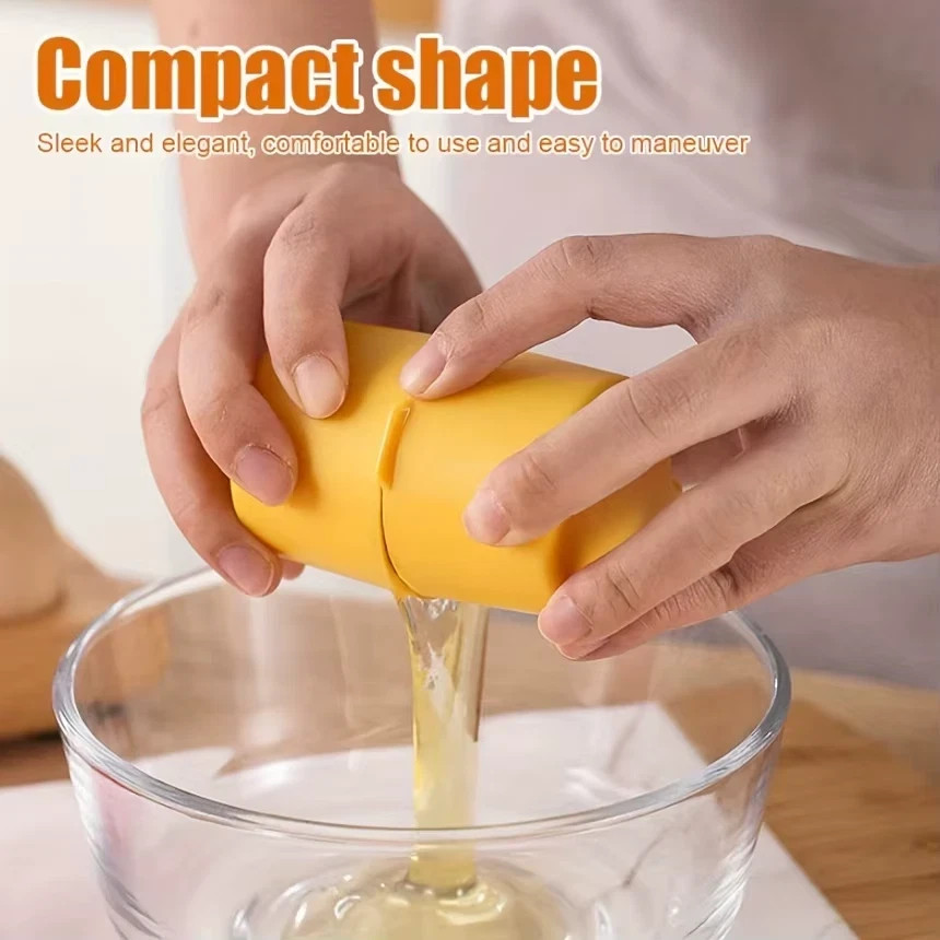 Portable Egg Sheller and Beater Machine, Kitchen Egg Tool, Plastic, Yellow