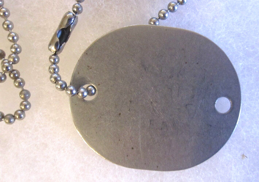 USNR - Pair of Dog Tags & Chain for EDWARD STANLEY HULIK - 1943