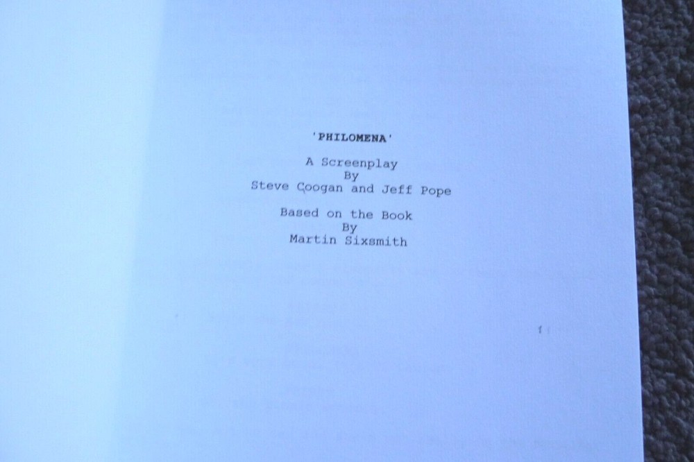 Based on True Story PHILOMENA Script Book FYC For Your Consideration SCREENPLAY