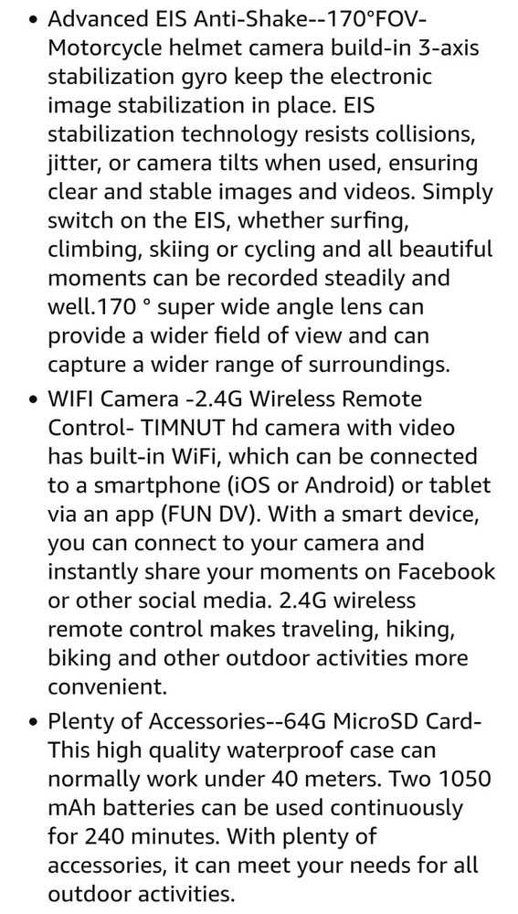 4K Action Camera 30fps