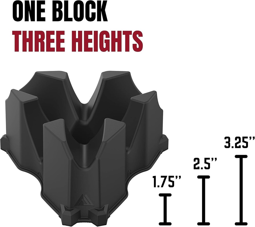 Durable 3-Height Indoor Trainer Block - Compatible with Wahoo, Kinetic, Cycleops