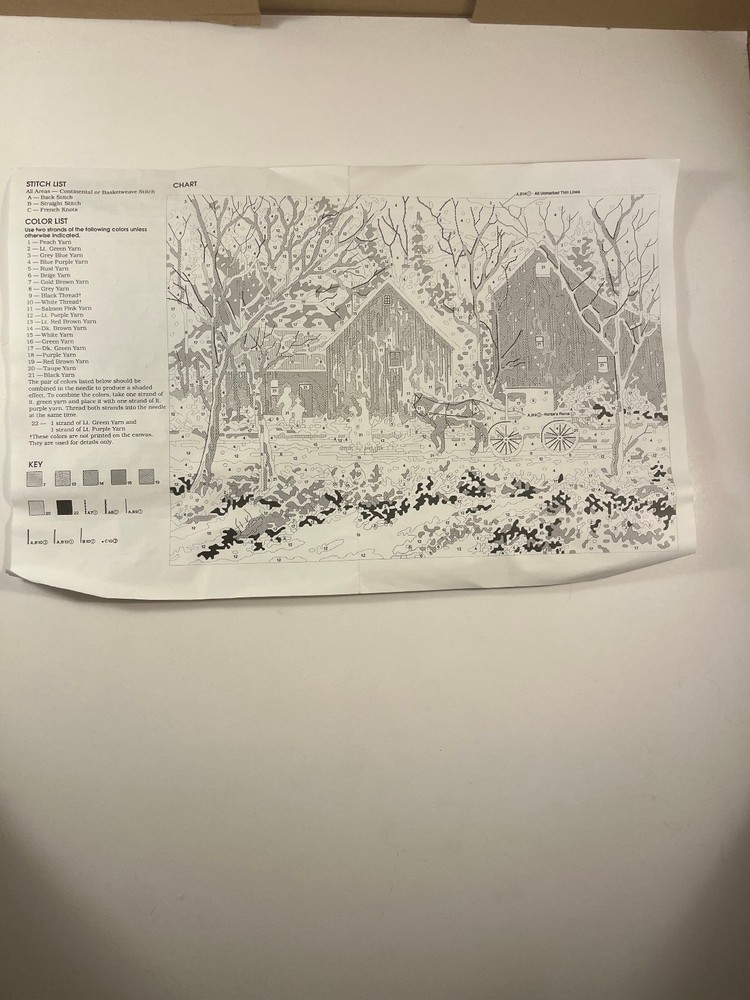 Sunset Needlepoint Kit #12101 "An Amish Winter" - Started