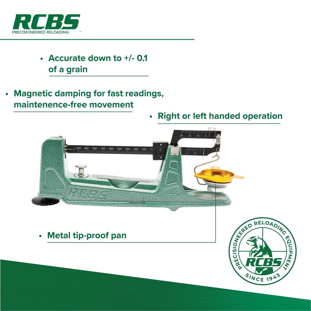 RCBS M1000 Mechanical Scale, Precision Mechanical Reloading Scale with 1000 G...