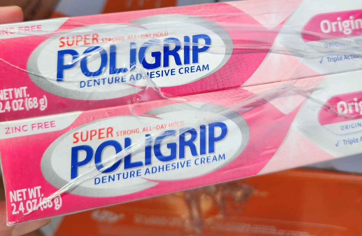 6 pack - Super Poligrip Denture Adhesive Cream - 2.4 OZ