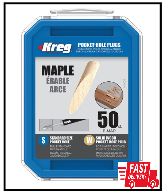 Kreg P-MAP Solid-Wood Pocket-Hole Plugs - Maple (50 Count)